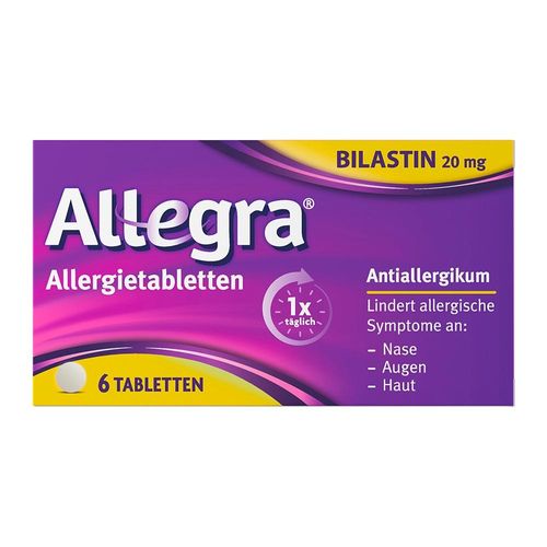 Allegra Allergietabletten 6 Stk – schnell bei Heuschnupfen & ganzjährigen Allergien 6 St