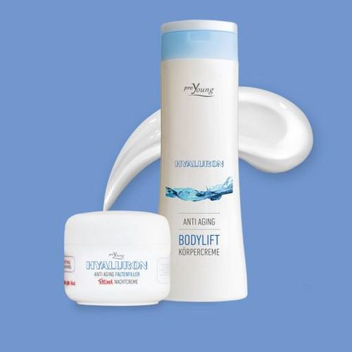 HYALURON PROYOUNG Bodylift Anti-Aging Körpercreme 300ml + Retinol Nachtcreme 50ml 300+50 ml