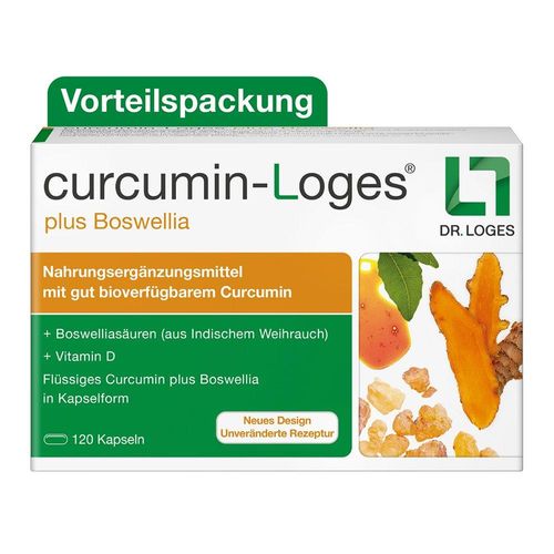 curcumin-Loges plus Boswellia: Kurkuma-Kapseln plus Weihrauch 120 St