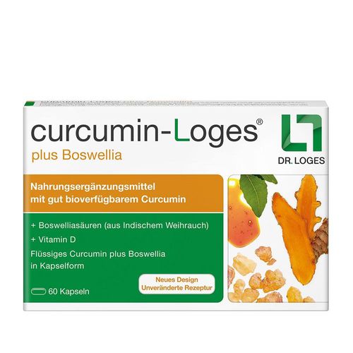curcumin-Loges plus Boswellia: Kurkuma-Kapseln plus Weihrauch 60 St