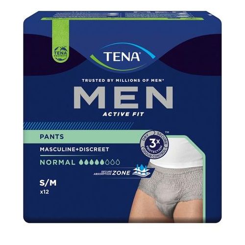 TENA MEN Act.Fit Inkontinenz Pants norm.S/M grau 4X12 St