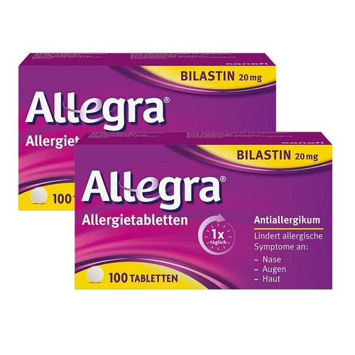Allegra Allergietabletten 2x100 Stk – Vorteilspack - schnell bei Heuschnupfen & Allergien 2X100 St