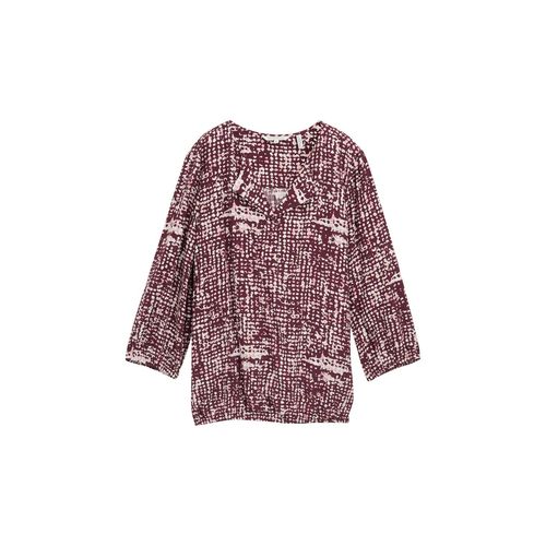 TOM TAILOR Damen Bluse aus Viskose, rot, Gemustert, Gr. 46