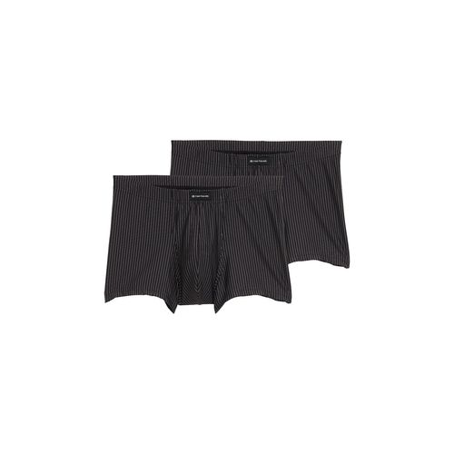 TOM TAILOR Herren Kurze Boxershorts im 2er-Pack, schwarz, Uni, Gr. L/6
