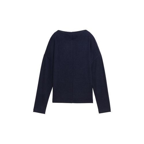 TOM TAILOR Damen Cosy Sweatshirt mit Stehkragen, blau, Uni, Gr. XS