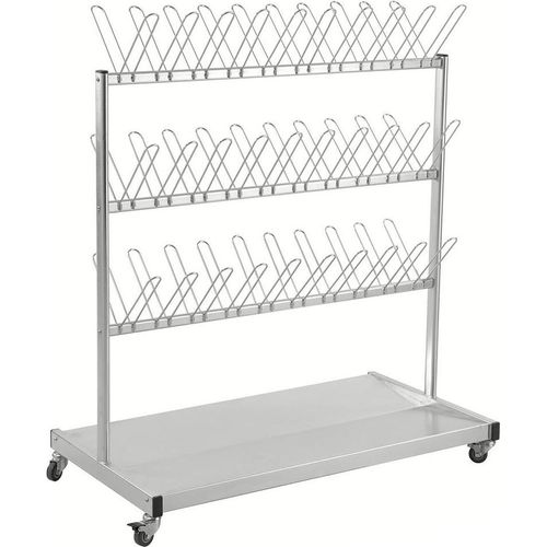 Schuh- und Stiefeltrockenwagen 870 x 540 x 1.200 mm, 25 kg - verzinkt