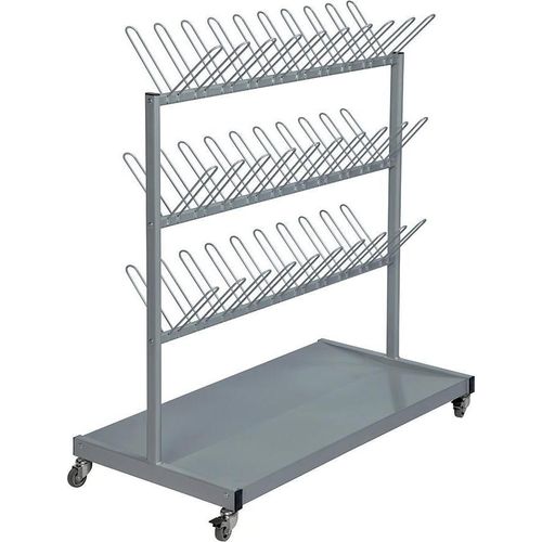 Schuh- und Stiefeltrockenwagen 870 x 540 x 1.200 mm, 25 kg - grau