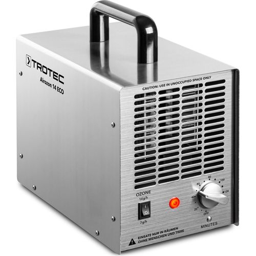 TROTEC Ozongenerator Airozon 14 ECO Ozon-Desinfektor Ozonisator Luftreiniger Geruchsneutralisator Ozongerät mit Integriertem Edelstahl-Filter und Timermax. 14.000 mg/h