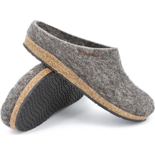 Stegmann Wollfilz-Pantoffel, Wolle vom Tiroler Steinschaf, rutschfeste Gummi-Laufsohle, natur 17/821-8850 46