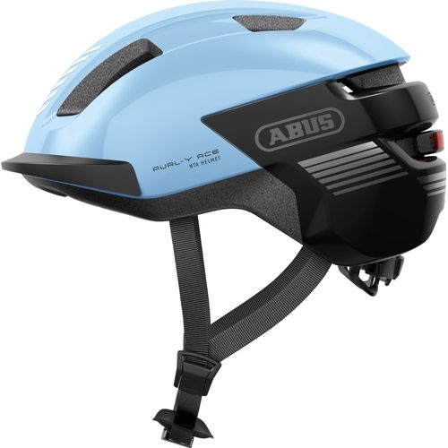 ABUS Fahrradhelm PURL-Y ACE mit LED-Licht – geeignet Fahrten auf E-Bike und S-Pedelec – trendiger NTA-Schutzhelm für Erwachsene und Jugendliche – Hellblau, Größe S