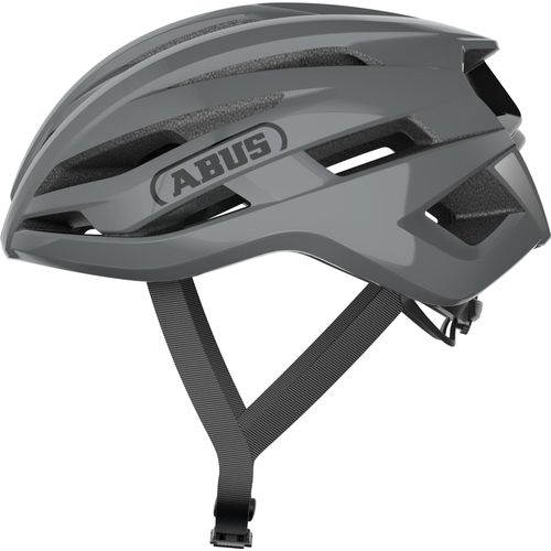 ABUS Rennradhelm StormChaser ACE - leichter Fahrradhelm für Radrennen, Gravelbike-Touren und Cyclocross - für Damen und Herren - Größe M, Grau