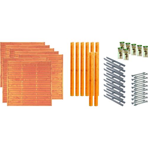 Zaun / Sichtschutzzaun / Sunline-Serie 5, (Set), 7 Elemente, LxH: 1332x180 cm