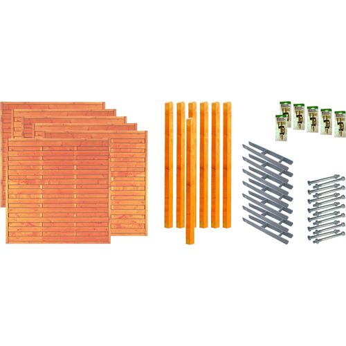 Zaun / Sichtschutzzaun / Sunline-Serie 4, (Set), 6 Elemente, LxH: 1143x180 cm