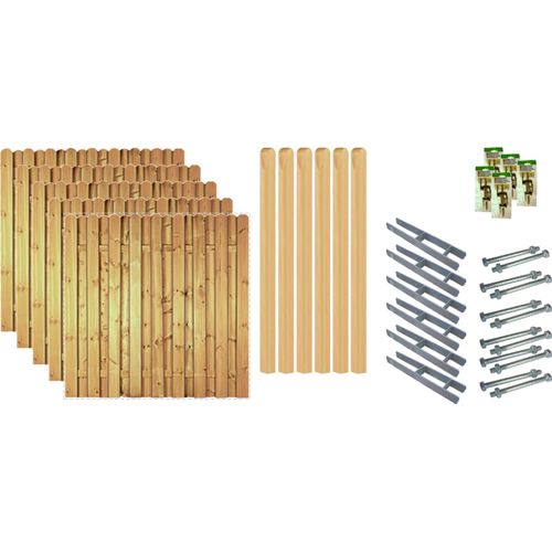 Zaun / Sichtschutzzaun / Lieke-Serie 3, (Set), 5 Elemente, LxH: 954x180 cm