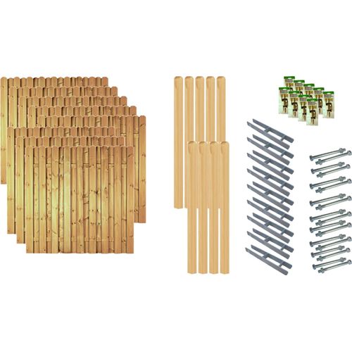 Zaun / Sichtschutzzaun / Lieke-Serie 6, (Set), 8 Elemente, LxH: 1521x180 cm