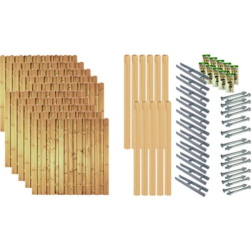 Zaun / Sichtschutzzaun / Lieke-Serie 8, (Set), 10 Elemente, LxH: 1899x180 cm
