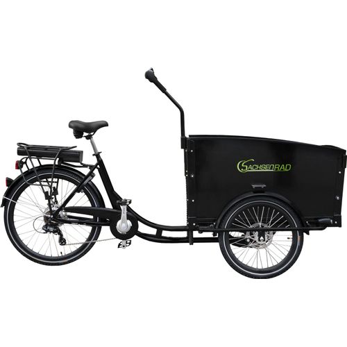 SachsenRAD E-Lastenrad T1 Grand Trunk, Flexible Transportbox mit Versteckter,Abschließbarer Box mit LCD Display und StVZO-Zugelassung, Kindertransport