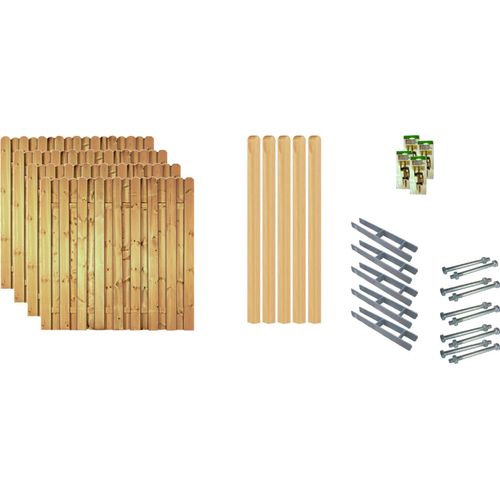 Zaun / Sichtschutzzaun / Lieke-Serie 2, (Set), 4 Elemente, LxH: 765x180 cm
