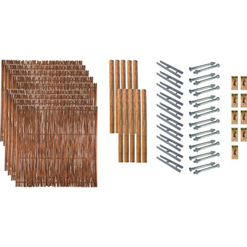Zaun / Sichtschutzzaun gefertigt aus Haselnuss / Pepe Haselnusszaun 7, (Set), 9 Elemente, LxH: 1710x180 cm