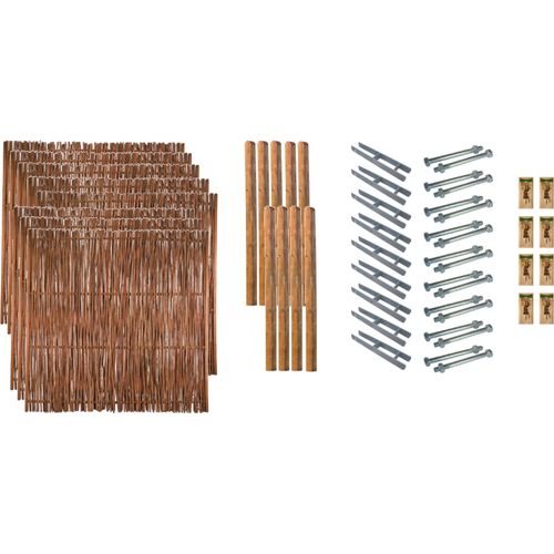 Zaun / Sichtschutzzaun gefertigt aus Haselnuss / Pepe Haselnusszaun 6, (Set), 8 Elemente, LxH: 1521x180 cm