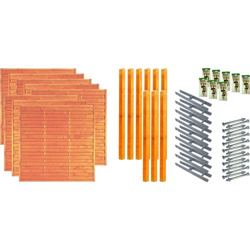 Zaun / Sichtschutzzaun / Sunline-Serie 6, (Set), 8 Elemente, LxH: 1521x180 cm