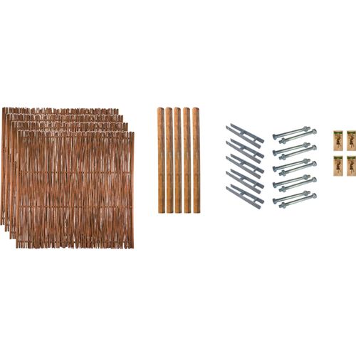 Zaun / Sichtschutzzaun gefertigt aus Haselnuss / Pepe Haselnusszaun 2, (Set), 4 Elemente, LxH: 765x180 cm