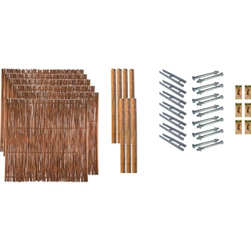 Zaun / Sichtschutzzaun gefertigt aus Haselnuss / Pepe Haselnusszaun 4, (Set), 6 Elemente, LxH: 1143x180 cm
