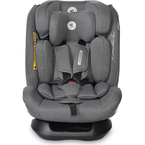 Lorelli Auto Kindersitz Scorpius i-Size, Autositz für Kinder 40-150 cm, Babysitz, Autokindersitz ab Geburt, Einstellbare Kopfstütze, grau