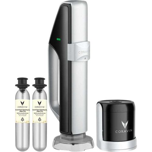 Coravin System de Konservierung de Schaumwein, konserviert the Wein für 4 Wochen, Weinretter de für Schaumwein, mit Kapseln de Gas de reines schäumendes CO2, für Champagner und other Weine.