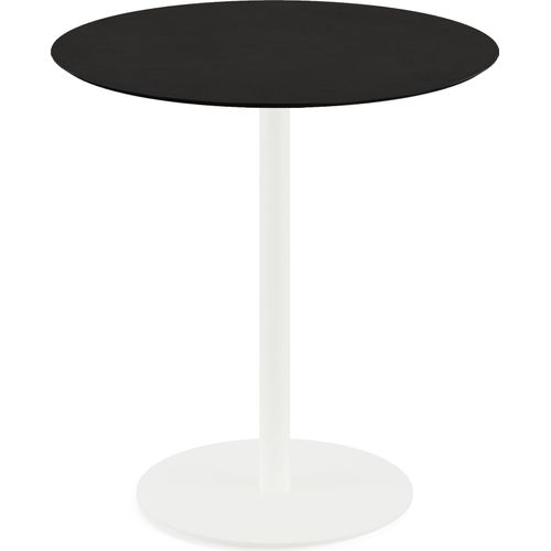Urban Terrassentisch Weiß frame + Schwarz HPL Ø70 cm