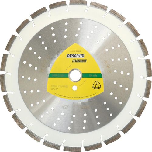 Klingspor DT 900 UX Diamanttrennscheiben, 350 x 3 x 25,4 mm 22 Segmente 40 x 3 x 12 mm, Standardverzahnung