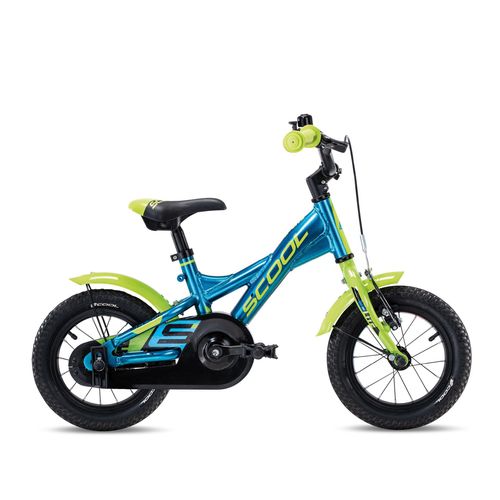 S'COOL XXlite 12 Zoll 1-Gang Blue/Lime | 12 Zoll Fahrrad für Kinder und Jugendliche | Fahrrad für Jungen | hochwertige Komponenten