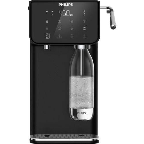 PHILIPS ADD5962BK/10 Sprudel Wasserstation, Heiß & kalt inkl. 1x CO2-Zylinder und 1x Wasserfilterkartusche Softening+