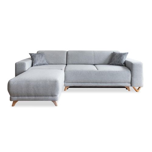 Ecksofa Classy Sophie mit Bettfunktion AU-15 Hellgrau