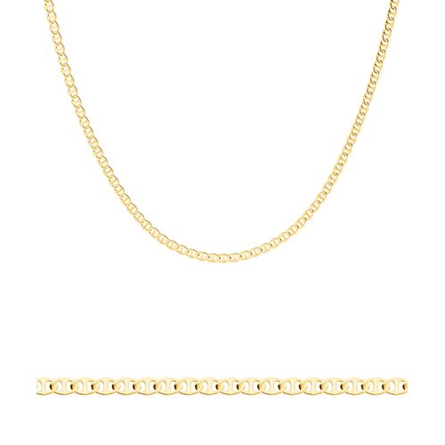 Bonore 50 cm Kette. Gucci Geflecht in 585 Gold mit einer Breite von 1,5 mm.
