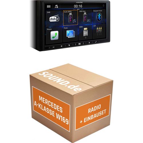 Autoradio Alpine ILX-W690D passend für Mercedes A-Klasse W169 + Harman Kardon | Apple CarPlay Android Auto Bluetooth zum Telefonieren.