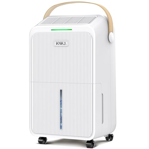 KNKA Luftentfeuchter 16 L/Tag, leise & energiesparend, mit Schlafmodus, Kindersicherung, Überlaufschutz, für 110 m³ Räume in Wohnung, Keller, Wohnzimmer
