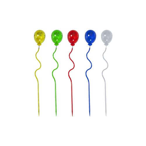 5x LED Solarlampen, Luftballons bunt, H 60 cm