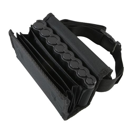 HMF Kellner Geldbörse mit verstellbarem Gürtel, Kellnertasche mit Euro-Geldwechsler, 20,5 x 10 x 6,5 cm, Schwarz