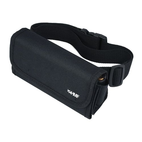 HMF Kellner Geldbörse mit verstellbarem Gürtel, Kellnertasche mit Euro-Geldwechsler und Reißverschlussfach, 20,5 x 10 x 6,5 cm, Schwarz