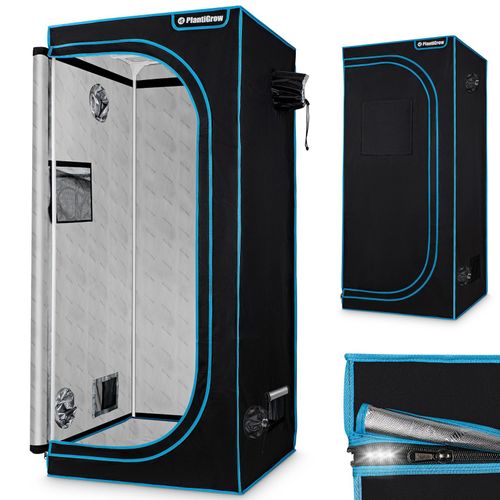 PlantiGrow - Growbox – Indoor Gewächshaus, Anzuchtzelt, Zuchtzelt, Anbauzelt - 80x80x180