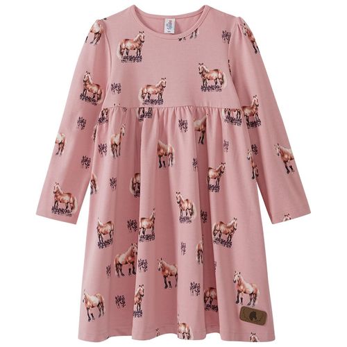 Mädchen Kleid mit Pferde-Allover