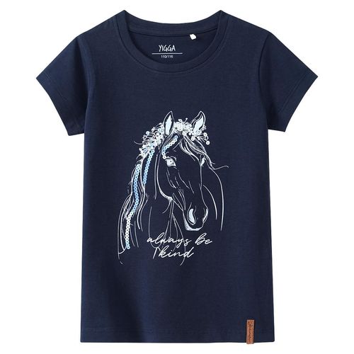 Mädchen T-Shirt mit Pferde-Motiv