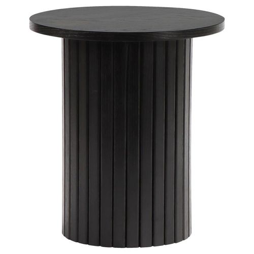 Xora Beistelltisch , Schwarz , Holz, Holzwerkstoff , Eiche , furniert , rund , rund , 40x45x40 cm , Wohnzimmer, Wohnzimmertische, Beistelltische