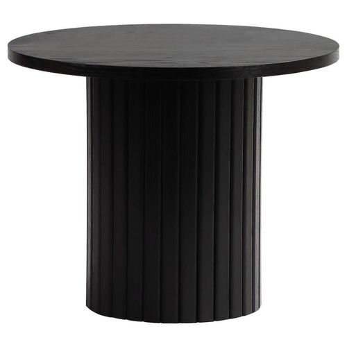 Xora Beistelltisch , Schwarz , Holz, Holzwerkstoff , Eiche , furniert , rund , rund , 50x40x50 cm , Wohnzimmer, Wohnzimmertische, Beistelltische