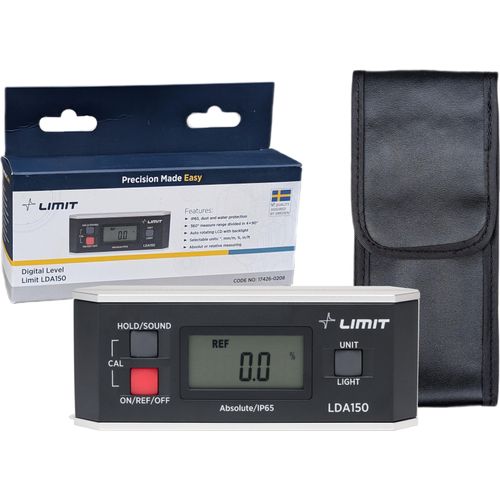 Digitale elektronische Wasserwaage und Winkelmesser Limit LDA 150