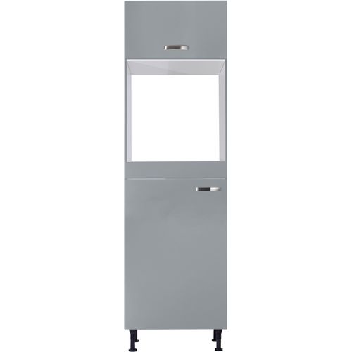 Backofenumbauschrank KOCHSTATION "KS-Cara", grau (basaltgrau, basaltgrau), B:60cm H:211,8cm T:58,4cm, Schränke, Backofenumbauschrank, Backofenumbauschrank