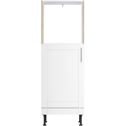 Backofenumbauschrank KOCHSTATION "KS-Ahus", braun (weiß matt, wildeiche nachbildung), B:60cm H:176,6cm T:58,4cm, Schränke, Backofenumbauschrank, Breite 60 cm