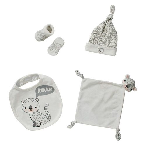 Neugeborenen-Geschenkset APOLLO, Baby, multi color, Obermaterial: 100% Baumwolle, unifarben, casual, KOB Set-Artikel, Tiger Babyset, Mütze, Socken, Lätzchen, Tuch