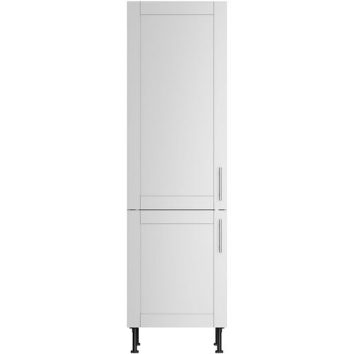 Hochschrank KOCHSTATION "KS-Ahus", grau (hellgrau matt, hellgrau), B:60cm H:211,8cm T:58,4cm, Schränke, Hochschrank Seitenschrank, Breite 60 cm